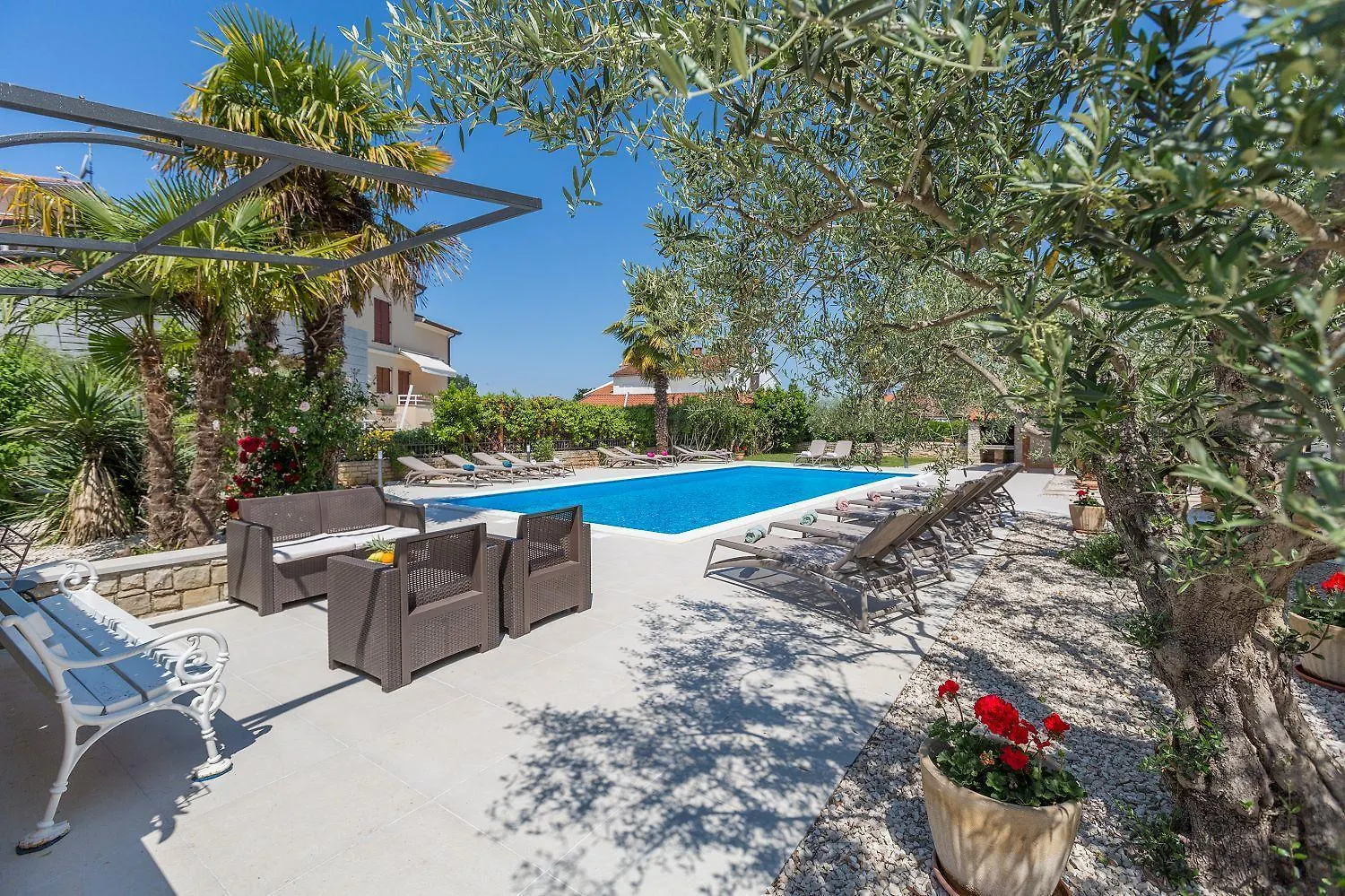 Mediterranes Apartment Mit 60M2 Pool, Bbq-Bereich, Liegen, Waschmaschine Porec