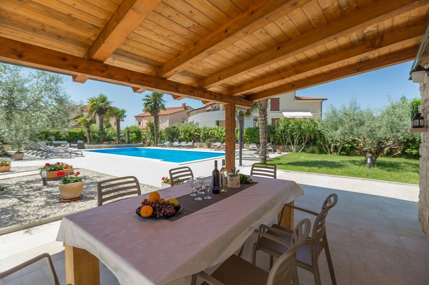 Mediterranes Apartment Mit 60M2 Pool, Bbq-Bereich, Liegen, Waschmaschine Porec 0*,